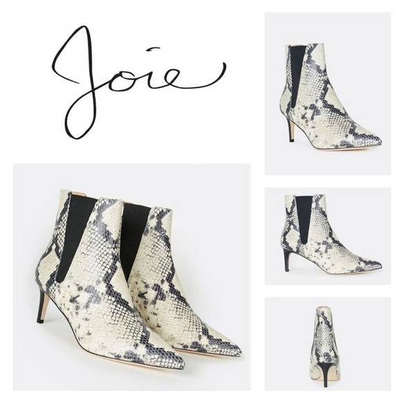Joie Ralti python print booties ivory size 7 - Picture 2 of 11